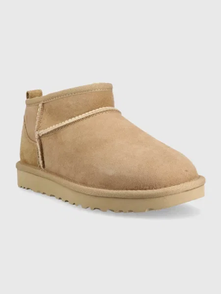 Замшеві чоботи UGG W Classic Ultra Mini коричневий