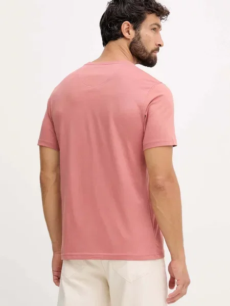 Barbour T-shirt basic ESSENTIALS pomarańczowa