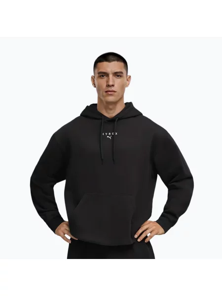 Antrenament hanorac cu glugă Puma cu căptușeală negru
