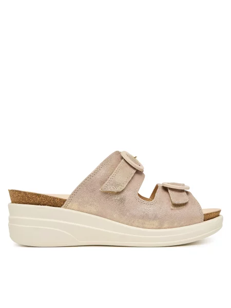 Шльопанці Ara бежевий