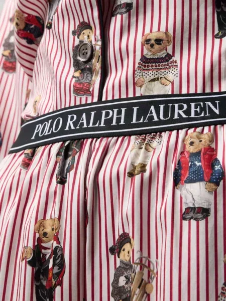 Zestaw piżamy o kroju regular fit z nadrukiem polo bear Polo Ralph Lauren czerwona