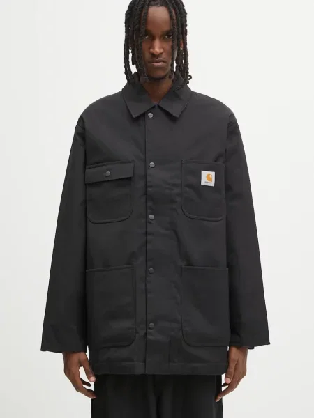 Carhartt WIP geacă Leroy Chore Coat de tranziție negru