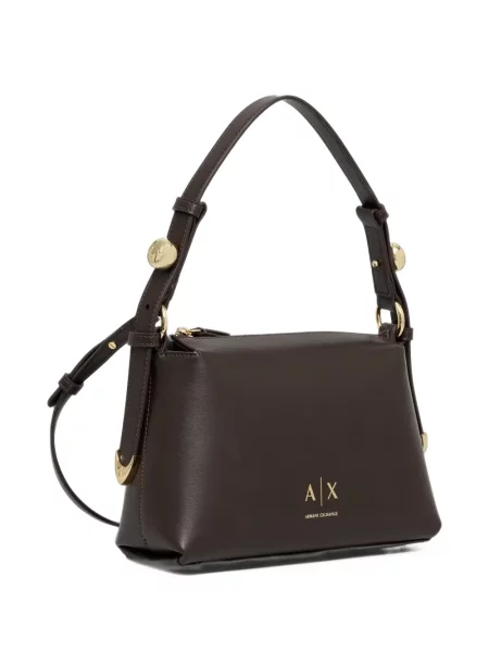 Geantă shopper Armani Exchange cu imagine maro