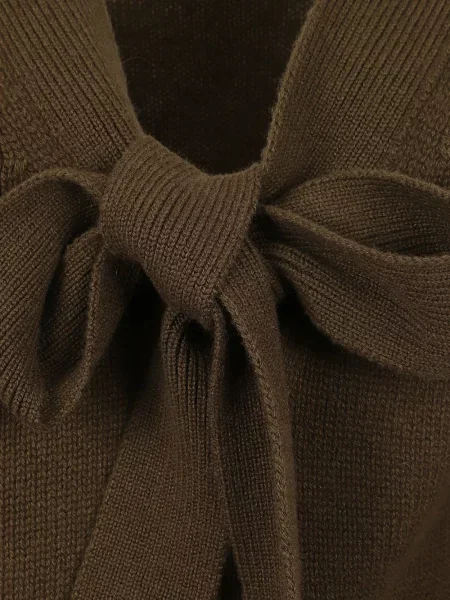 Cardigan Ermanno Scervino cu funde tricotate verde