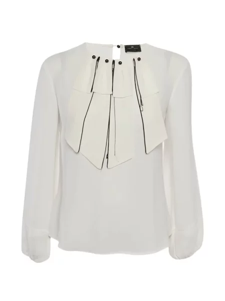 Top Elisabetta Franchi din crep alb