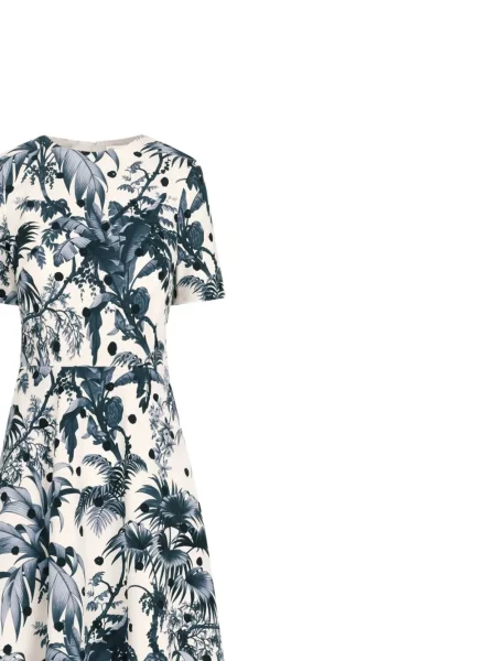 Scurt rochie Oscar De La Renta din poplin