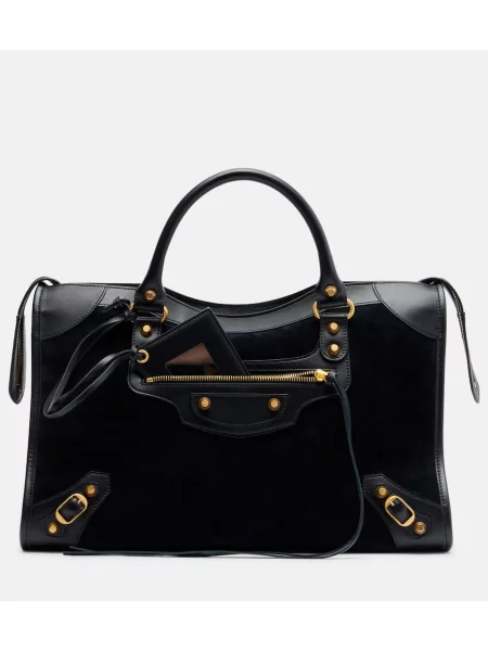 Geanta de piele Balenciaga din piele de căprioară negru