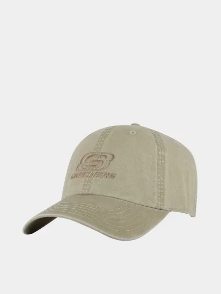 Skechers WASHED TRIPLE S HAT Кепка Хакі 