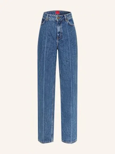 Hugo Jeansy Straight blau granatowe