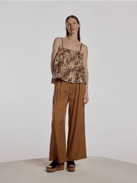 Reserved Лляний топ різнобарвний 