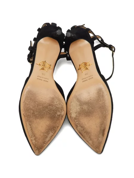 Dirželis bateliai Charlotte Olympia su smailia nosele juoda