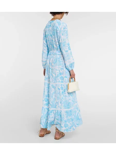 Rochie maxi Melissa Odabash cu imagine de costum albastru
