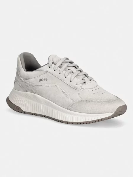 BOSS TTNM EVO sneakers pentru bărbați piele întoarsă gri
