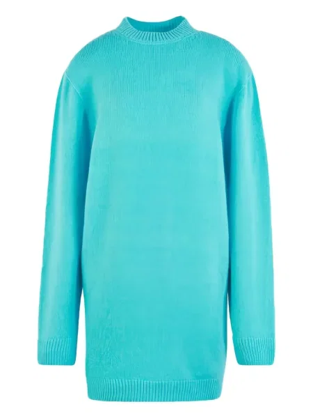 Rochie mini Laneus tricotate de costum albastru