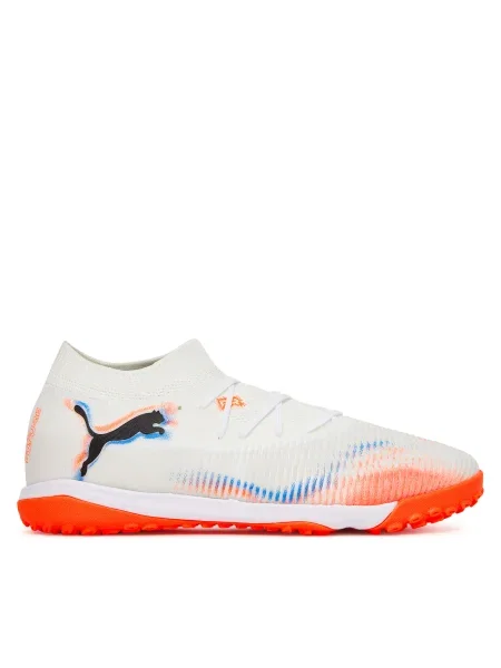 PUMA Future 8 Match TT férfi futballcipő puma fehér/puma fekete/csillogó piros. Méret: 40 EU fehér