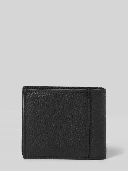 Portfel z detalem z logo Calvin Klein czarny