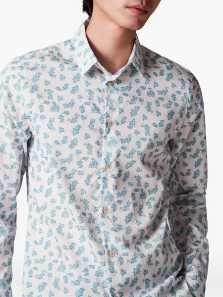 Cămașă Ps Paul Smith cu model floral cu imagine alb