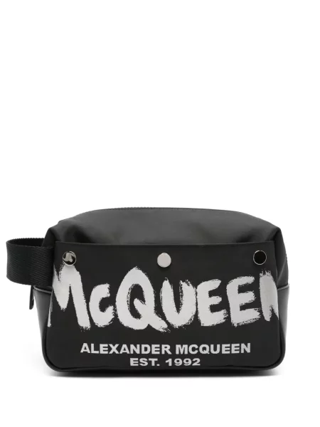 Geantă Alexander Mcqueen cu imagine negru