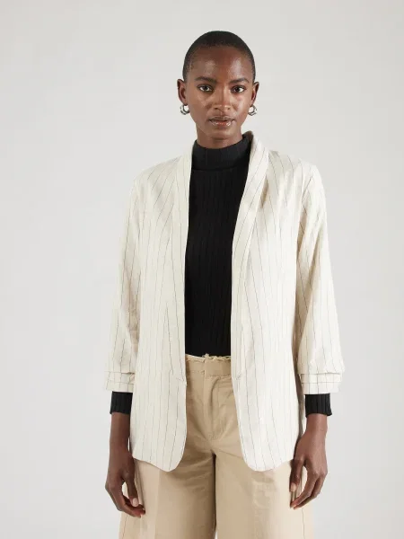 PIECES Blazer ecru / temno siva