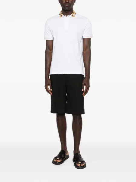 Gulerat tricou polo Versace Jeans Couture alb