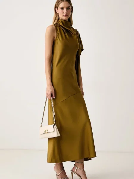 Pinko rochie din acetat verde