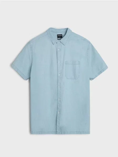 Sinsay koszula z krótkim rękawem niebieski