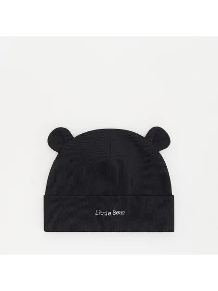 Reserved Beanie sapka fülekkel fekete