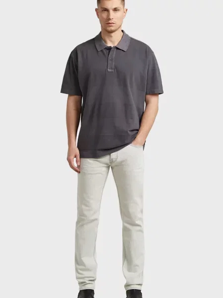 Поло G-star Raw в полоску серое