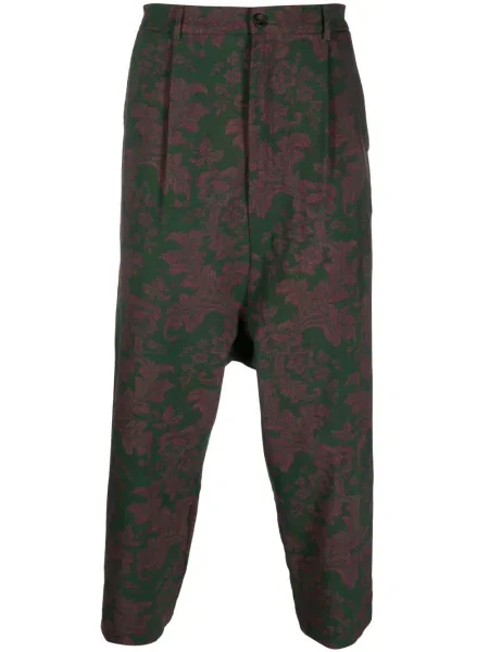 Pantaloni Pierre-louis Mascia cu model floral cu imagine verde