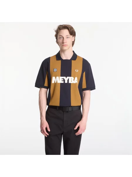 Tričko Fred Perry Meyba Cut And Sew Polo Shirt Brown XL hnědé