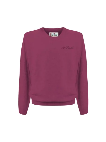 Sweter Mc2 Saint Barth ze stretchu różowy
