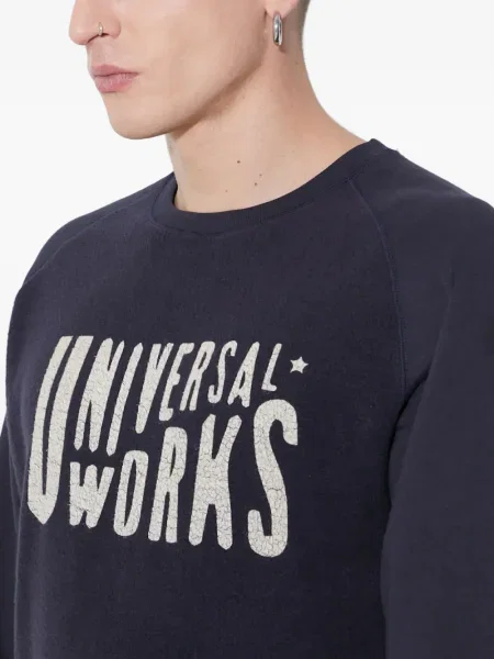 Hanorac crewneck Universal Works albastru