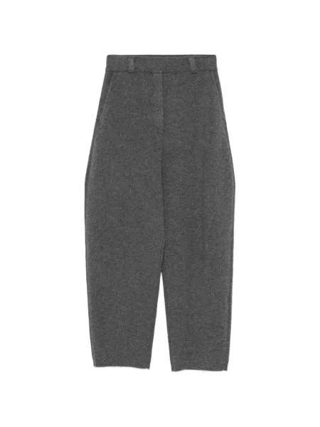 Cu centură pantaloni Lisa Yang tricotate gri