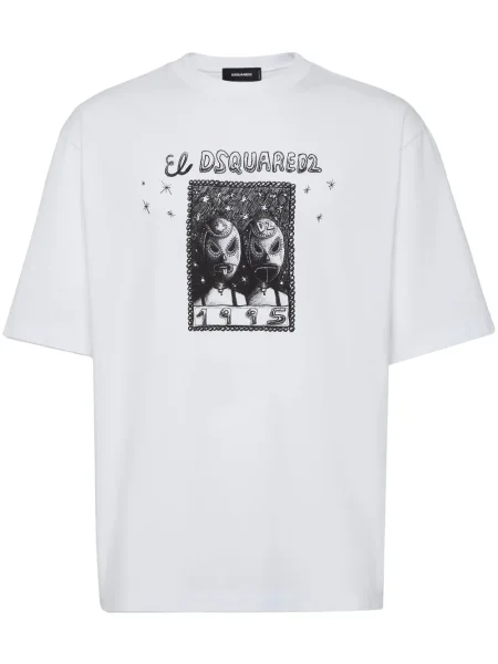 Tricou Dsquared2 cu imagine alb
