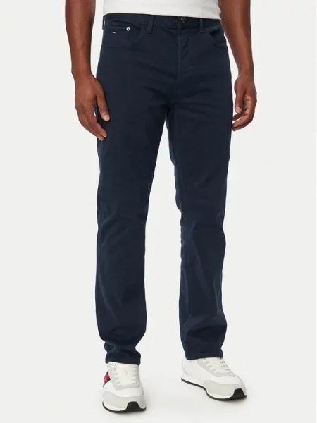 Tommy Jeans Текстилни панталони Ryan Тъмносин Straight Fit