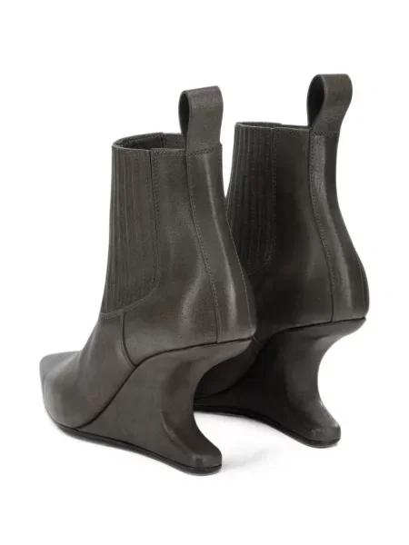 Cizme scurte Rick Owens cu pană gri