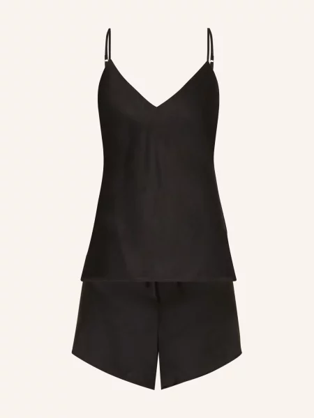 Triumph Piżama Z Szortami Silk Sensuality Z Satyny schwarz czarna