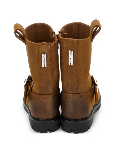 Buty do kostki dziecięce Monnalisa brązowe