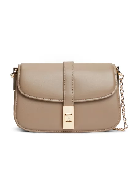 Colier Tommy Hilfiger din piele bej