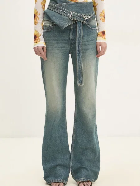Y/Project jeansy WRAP BELT JEANS high waist