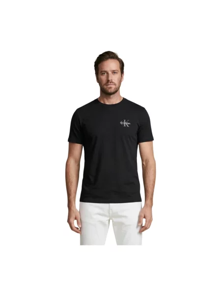 Koszulka Calvin Klein Jeans z nadrukiem z krótkim rękawem czarna