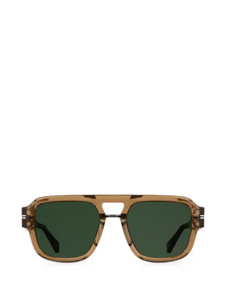 Ochelari de soare Lacoste cu imprimeu geometric maro