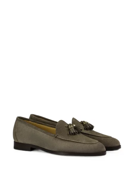 Pantofi loafer Doucal's din piele de căprioară maro