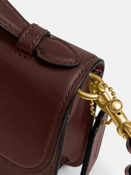 Кожаная сумочка Coach коричневая