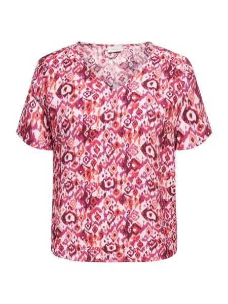 ONLY Carmakoma Bluză CARHAVANA portocaliu / fucsia alb