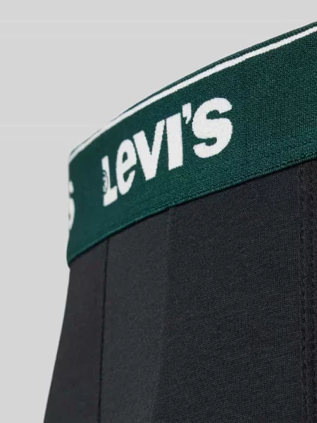 Majtki i obcisłe bokserki z mieszanka bawełny w zestaw 3 szt. Levi's czarne