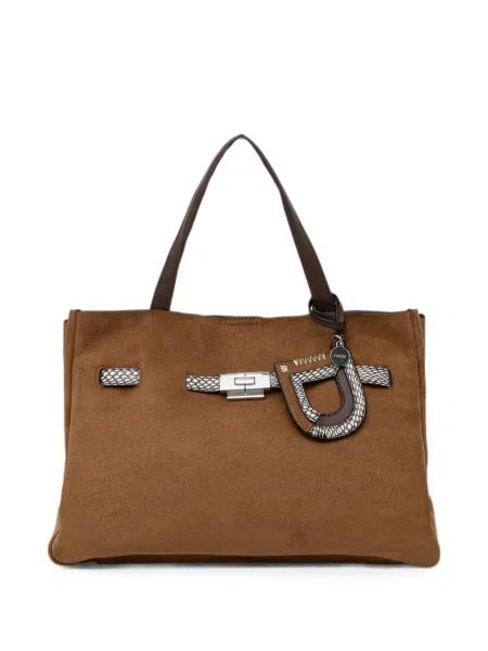 Geantă shopper Dkny cu cataramă maro