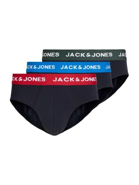 JACK & JONES Slip JACGLOBE bleumarin / azuriu / verde pin / roșu alb