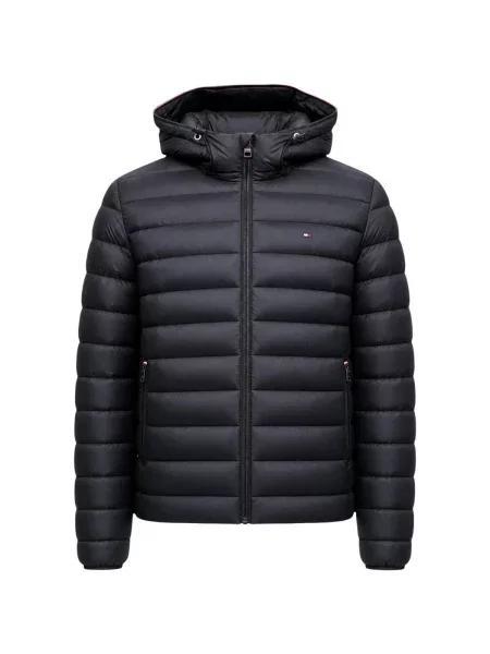 Geacă Tommy Hilfiger cu glugă negru