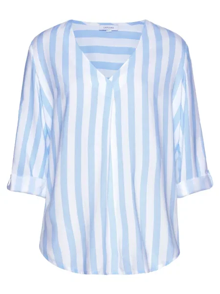 LASCANA Bluza svetlo modra bela